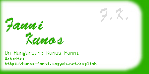 fanni kunos business card